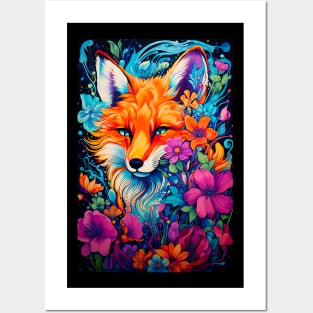 Psychedelic Fox Trippy Posters and Art